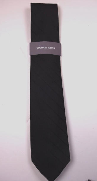 Michael Kors Mens  fit Tie Necktie One Size Black Striped