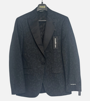 Karl Lagerfeld Mens  fit Suit Jacket Blazer 40 L Black Floral
