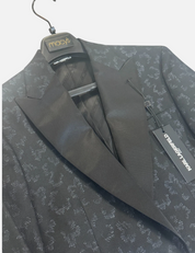 Karl Lagerfeld Mens  fit Suit Jacket Blazer 40 L Black Floral