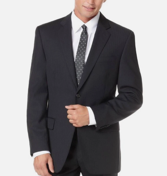 Alfani Mens Slim fit Suit Jacket Blazer 46 R Black Striped