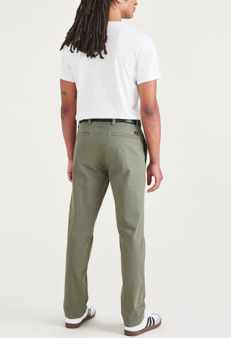 Docker's Mens Slim fit Chinos Pants 36 / 30 Light Green Solid