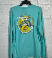 Columbia Mens Regular fit Long Sleeve T-Shirt Shirt Small Blue Solid