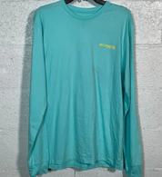 Columbia Mens Regular fit Long Sleeve T-Shirt Shirt Small Blue Solid