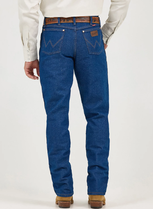Wrangler Mens  fit Jeans 34 / 33 Blue Solid