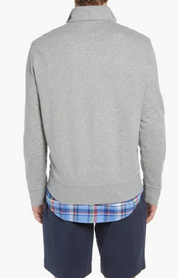 Polo Ralph Lauren Mens Regular fit Quarter zip Sweatshirt Medium Grey Solid