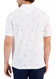 Club Room Mens Regular fit Short Sleeve Polo Shirt XL White