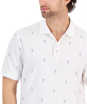 Club Room Mens Regular fit Short Sleeve Polo Shirt XL White