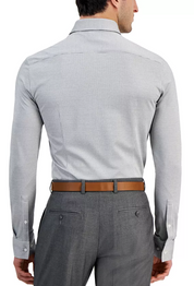 Hugo Boss Mens Slim fit Dress Shirt Small 14.5 in Long Sleeve Grey