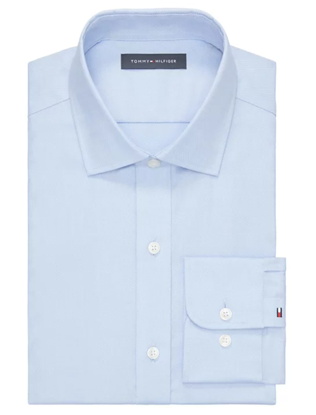 Tommy Hilfiger Mens Slim fit Dress Shirt Large 16 in 34-35 Blue