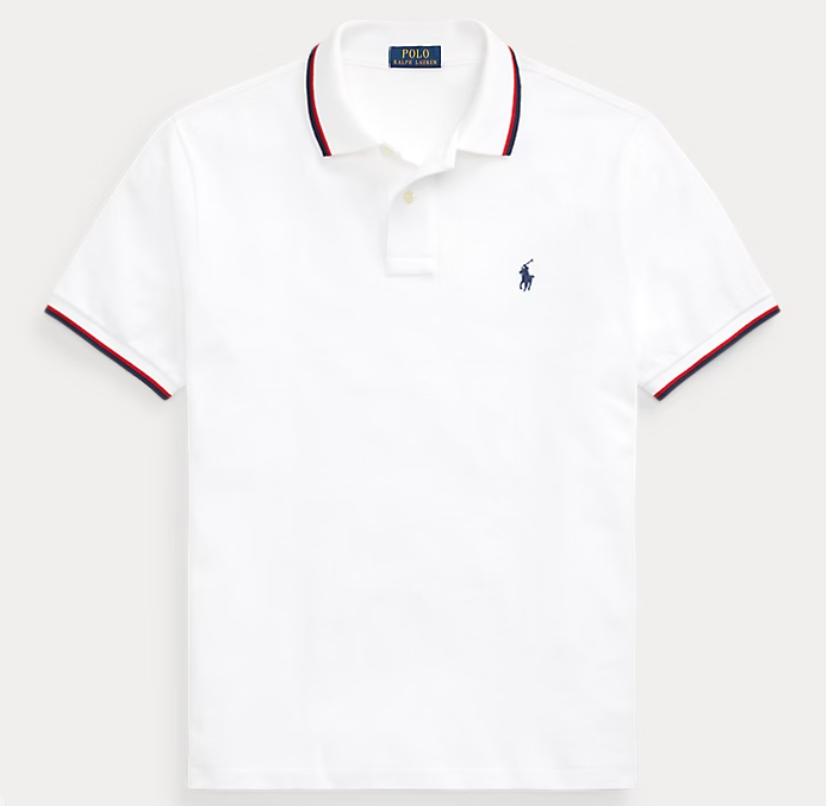 Polo Ralph Lauren Mens Classic fit Short Sleeve Polo Shirt Large White Solid
