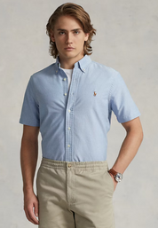 Polo Ralph Lauren Mens Classic fit Short Sleeve Button-Up Shirt Small Blue