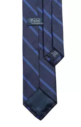 Polo Ralph Lauren Mens Regular fit Tie Necktie One Size Blue Striped