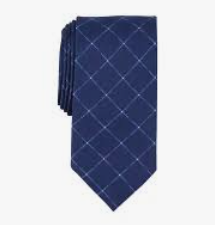 Michael Kors Mens Thanet Grid Tie Navy ONE SIZE