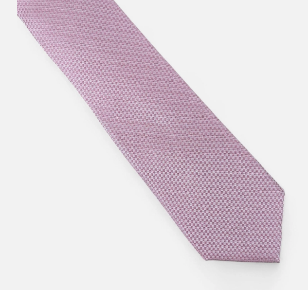 Bar III Mens Classic fit Tie Necktie One Size Pink Textured