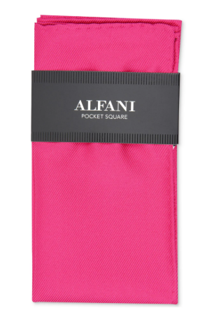 Alfani Mens Tie pocket square One Size Pink Solid