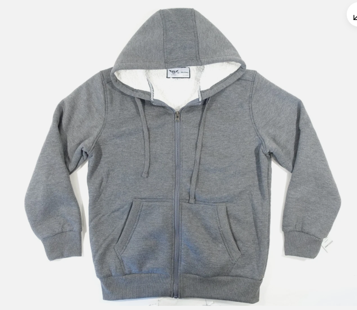 Q-Active Mens Regular fit Long Sleeve Full Zip Sweatshirt Medium Grey Solid