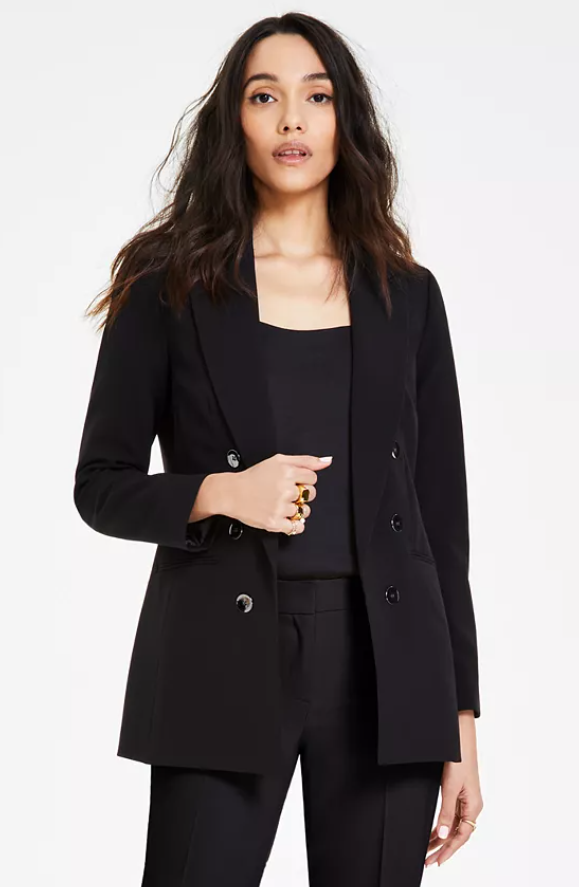 Bar III Womens Slim fit Sport Coat Blazer Medium Black Solid