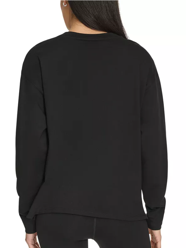 Calvin Klein Womens Regular fit Long Sleeve T-Shirt Shirt XXL Black Solid