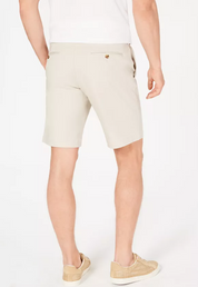 Club Room Mens Regular fit Casual Shorts 33 Beige Solid