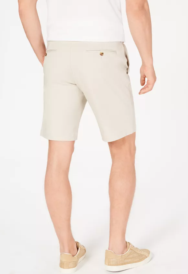 Club Room Mens Regular fit Casual Shorts 33 Beige Solid