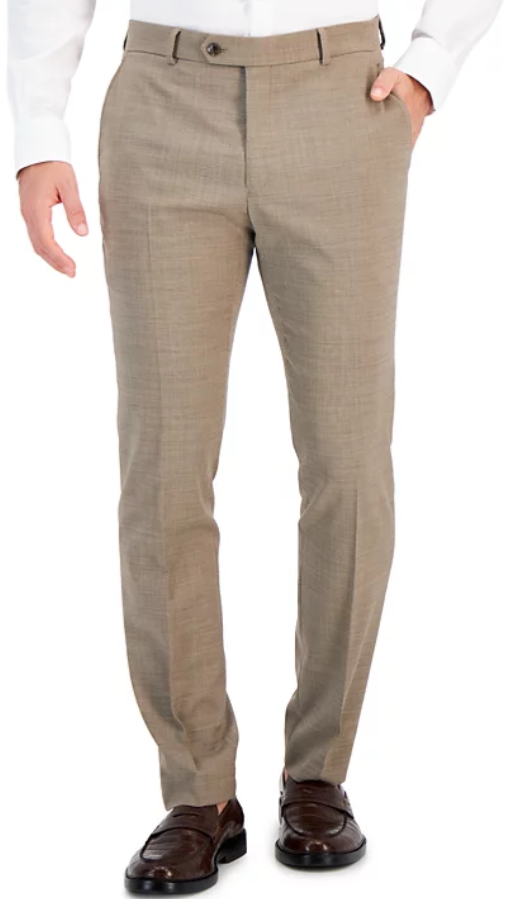 Tommy Hilfiger Mens Modern fit Dress Pants 30 / 30 Beige Stretch
