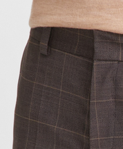 Hugo Boss Mens Modern fit Dress Pants 34 / 32 Brown Check