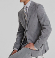 DKNY Mens Modern fit Suit Jacket Blazer 36 R Grey Plaid