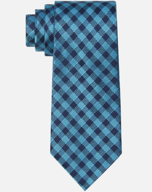 Tommy Hilfiger Mens Regular fit Tie Necktie One Size Blue Check