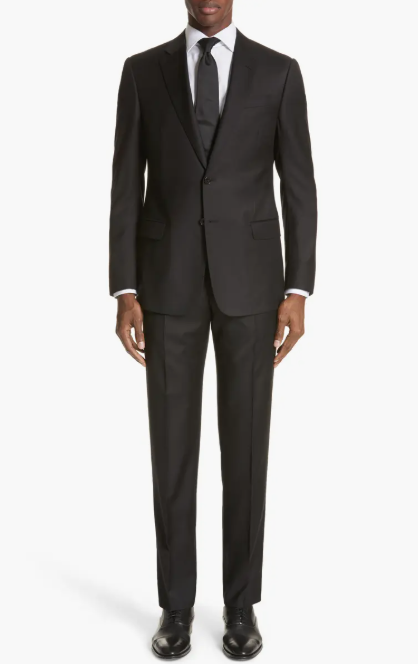 Emporio Armani Mens Regular fit Suit Jacket Blazer 42 R Black Solid