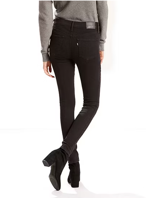Levis Mens Skinny fit Denim Jeans 32 / 28 Black Solid