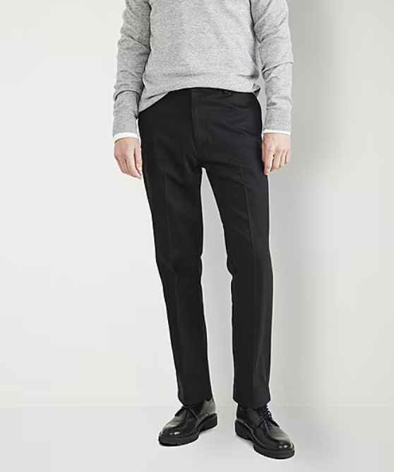 Docker's Mens Classic fit Casual Khaki Pants 40 / 30 Black Solid