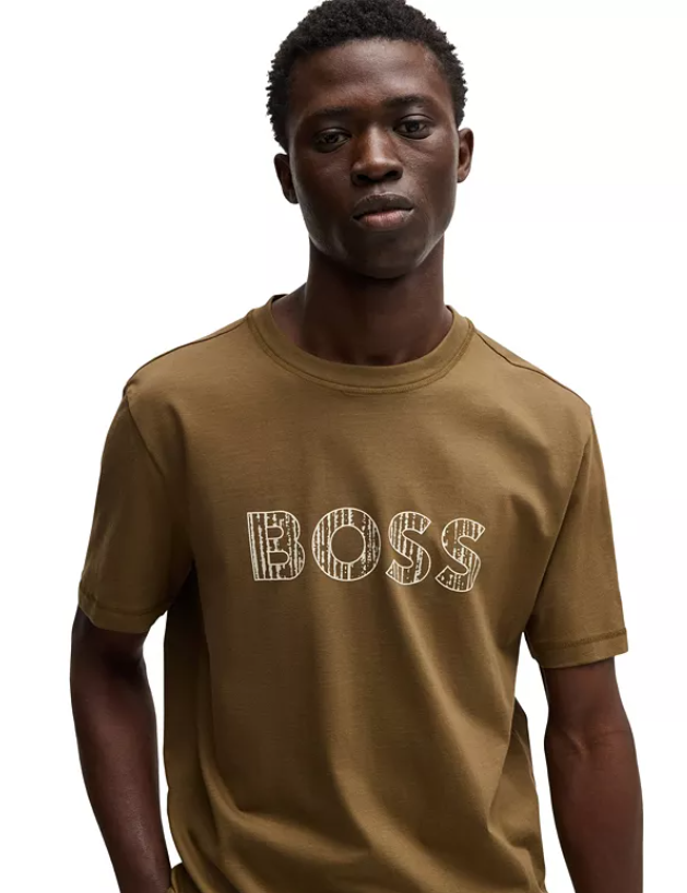 Hugo Boss Mens Slim fit Short Sleeve T-Shirt Shirt XXL Green Solid