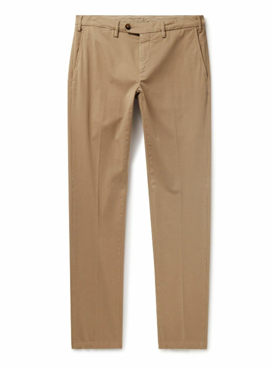 Canali Mens Slim fit Dress Pants 44 / 33 Brown Solid