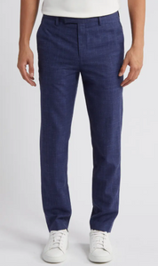 Ted Baker Mens Slim fit Dress Pants 36 / 31 Navy Blue Check
