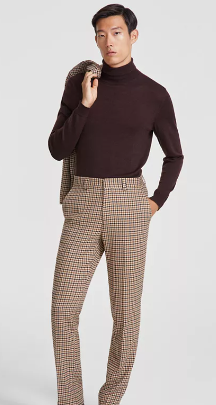 Hugo Boss Mens Modern fit Dress Pants 36 / 32 Brown