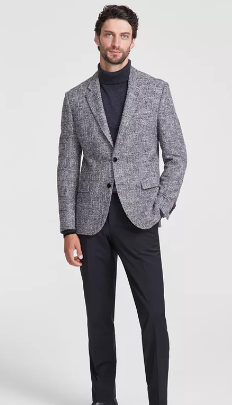Hugo Boss Mens Modern fit Sport Coat Blazer 36 R Grey