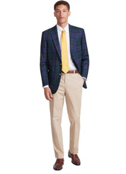 Brooks Brothers Mens Classic fit Sport Coat Blazer 40 L Navy Blue Plaid