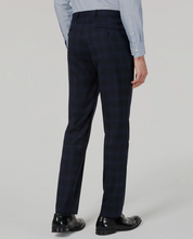 Calvin Klein Mens Slim fit Dress Pants 34 / 30 Navy Blue Plaid
