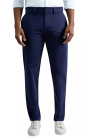 Kenneth Cole Reaction Mens Slim fit Dress Pants 30 / 30 Navy Blue Solid