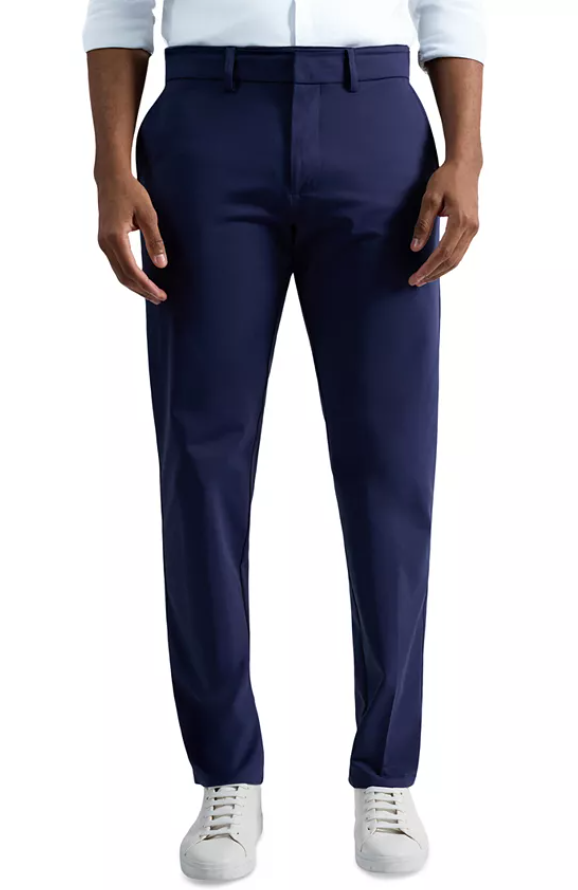 Kenneth Cole Reaction Mens Slim fit Dress Pants 30 / 30 Navy Blue Solid