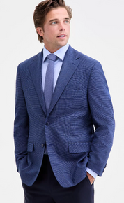 Michael Kors Mens Classic fit Sport Coat Blazer 40 R Blue Solid Stretch