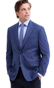 Michael Kors Mens Classic fit Sport Coat Blazer 50 R Blue Solid Stretch
