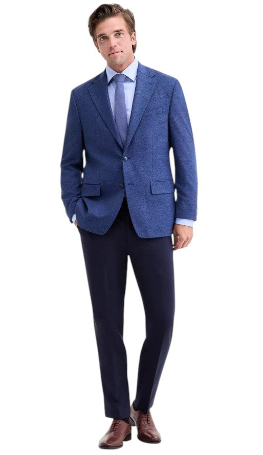 Michael Kors Men's Classic-Fit Stretch Twill Sport Coat Blazer 42 R Blue