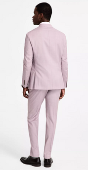 Calvin Klein Mens Slim fit Suit Jacket Blazer 40 R Pink Solid