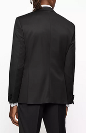 Hugo Boss Mens Slim fit Suit Jacket Blazer 42 R Black Solid