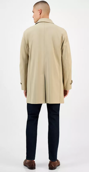 Michael Kors Men's Classic-Fit Raincoat Coat 46R Tan Beige
