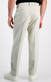 Kenneth Cole Mens Slim fit Dress Pants 34 / 34 Beige Solid