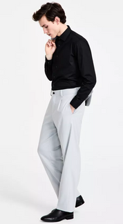 Hugo Boss Mens Modern fit Dress Pants 36 / 32 Light Grey