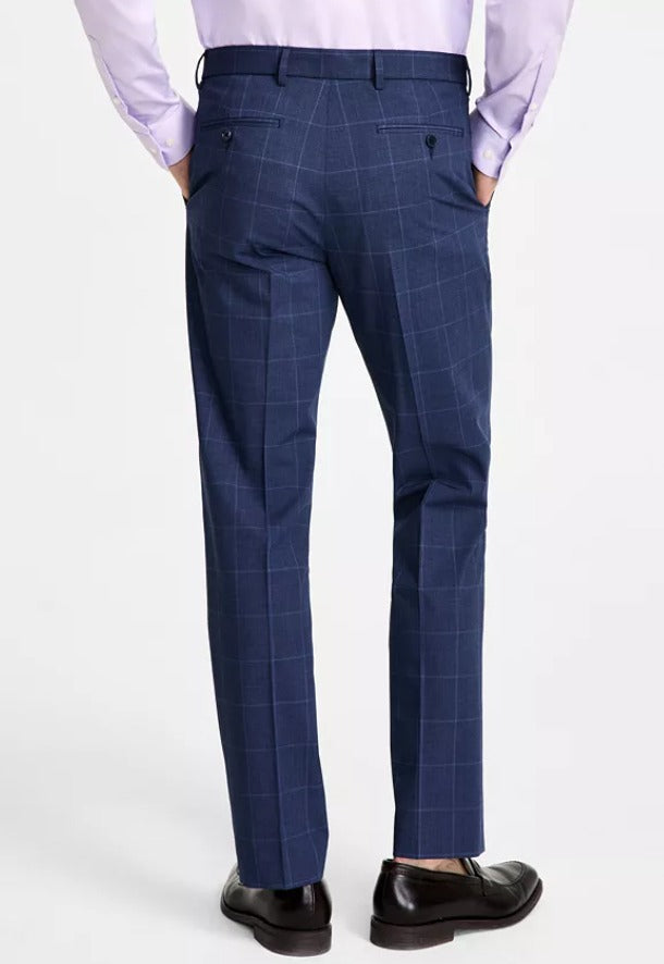 Tommy Hilfiger Mens Modern fit Dress Pants 40 / 30 Navy Blue Plaid