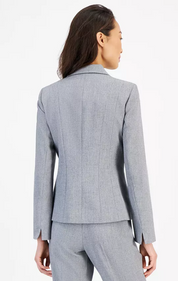 Kasper Womens Classic fit Sport Coat Blazer 10 P Grey